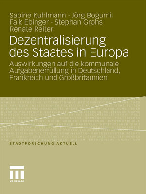 cover image of Dezentralisierung des Staates in Europa